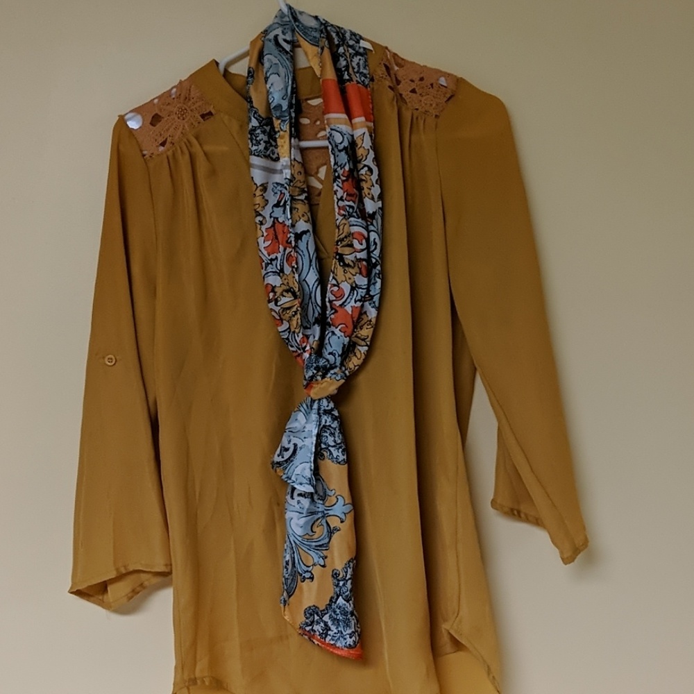 Yellow beige blouse
